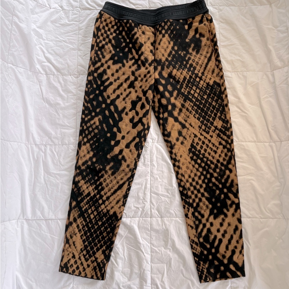 3.1 Phillip Lim | Black and Tan Lined Tapered Wool Blend Pants Size 8